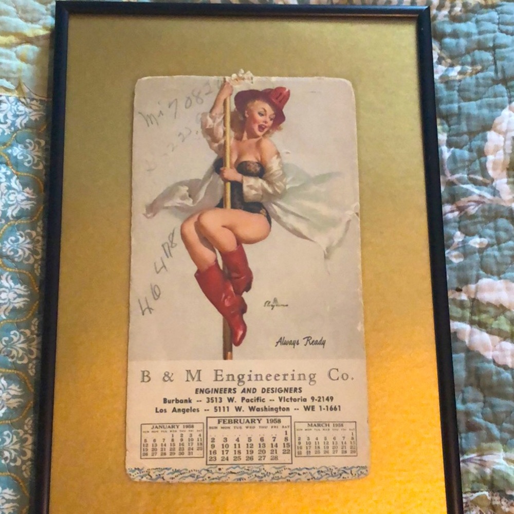 Framed Pinup Girl Print
